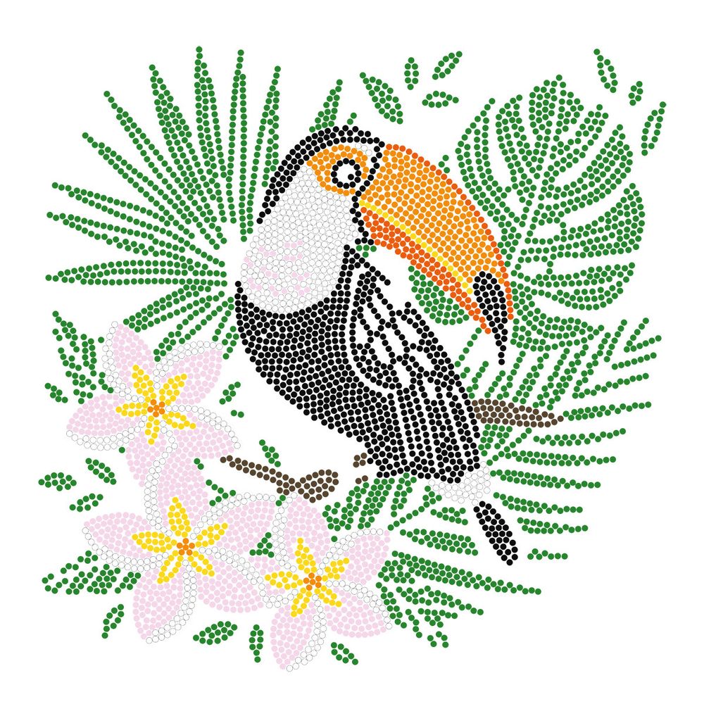 Алмазная (кристальная) мозаика Фрея ALBP-319, постер Тукан, 30х30 см