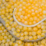 Бусины акрил ⌀12 мм, 500 г, дымка с АВ шиммером, круглые, AD075 желтый, (7748709)2012 , Astra&Craft