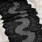 Кружево бельевое эластичное 230 мм / 3 м, 8036 цв.черный, Kruzhevo