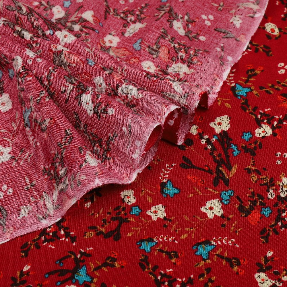 Штапель 110 г/м², шир.145 см, цв.с2 красный, 25м (Vi-210) /TOS/