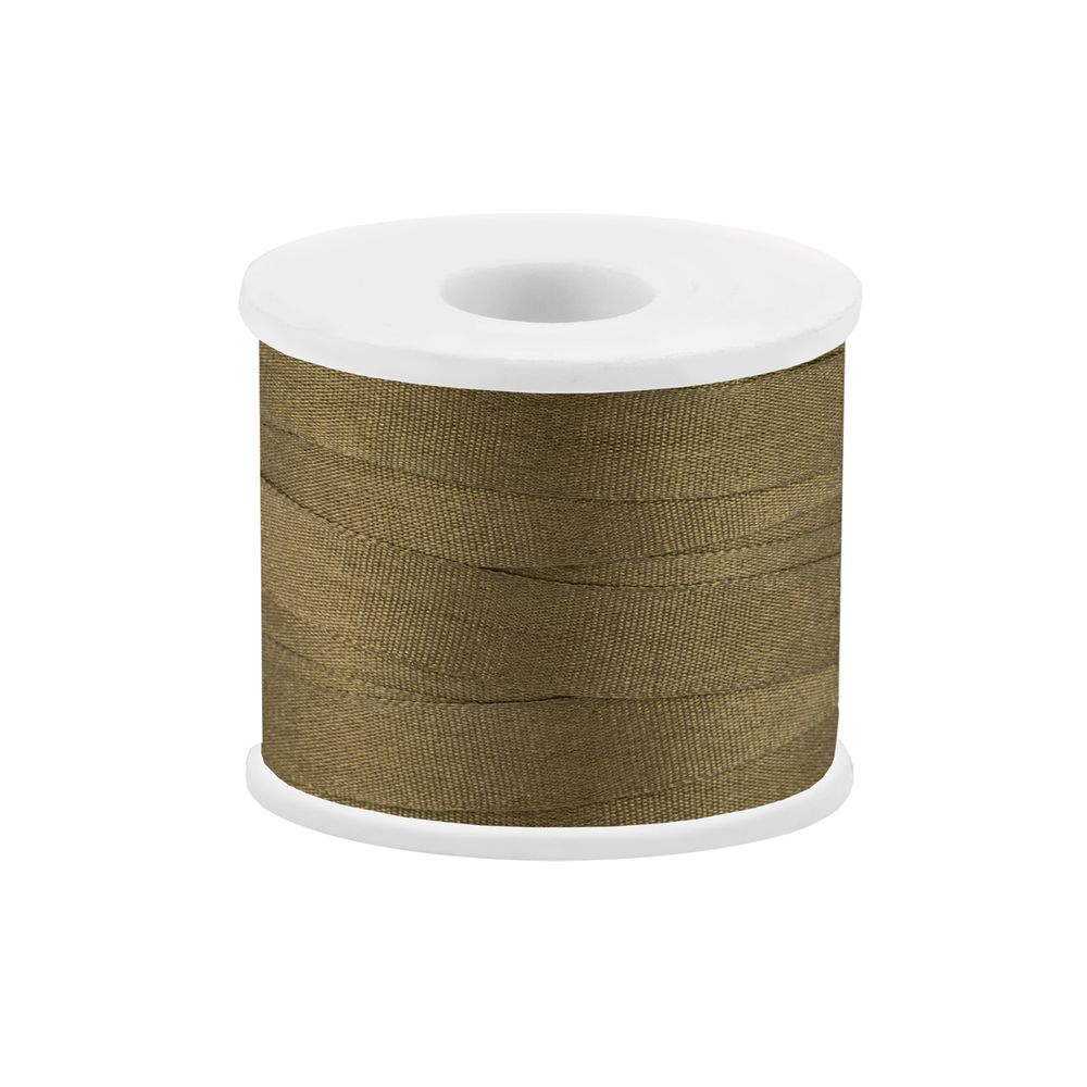 Лента (тесьма) шелковая 7.0 мм / 45.5±0.5 метров, №214 т. оливковый, Gamma SR-7