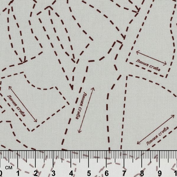 Ткань для пэчворка Peppy Век моды, рулон 112 см / 5 метров, ВМ-04 серый, Peppy