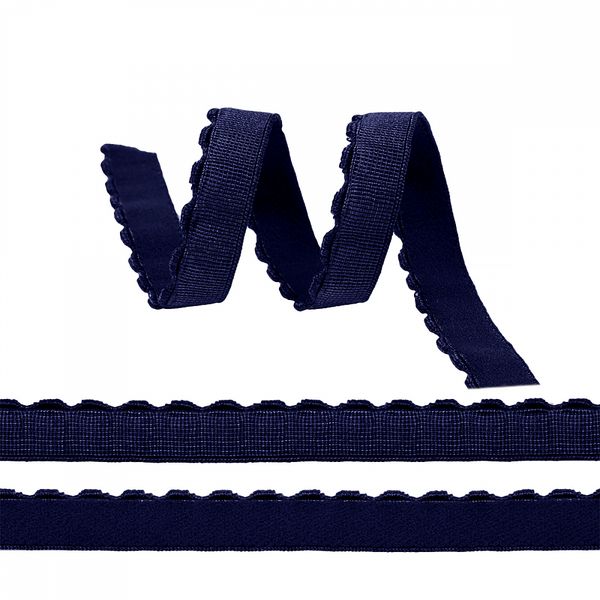 Резинка бельевая (отделочная) становая 12.0 мм / 50 метров, ЕТ1 темно-синий 061