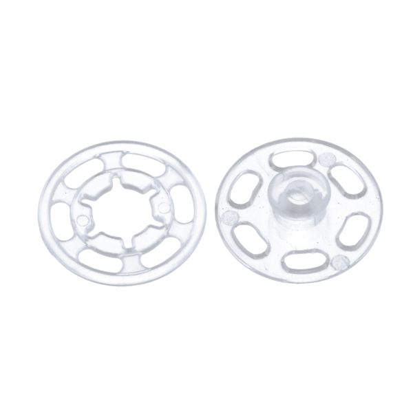 Кнопка пришивная пластик ⌀20 мм, 10 шт, 03 прозрачный, Gamma PKL-20