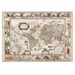 Пазл. Премиальная коллекция 2000 элементов, TOP-PZL-2000/01 Географическая карта мира (1635-1649), Фрея
