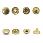 Кнопка Альфа (S-образная) ⌀10.0 мм, ≈100 шт, нерж.сплав, золото, BIG