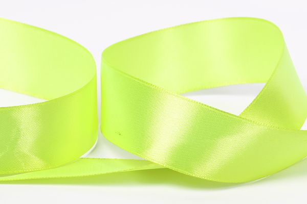 Лента атласная 1-сторонняя 25.0 мм / 33±2 метра, 058 ярко-лимонный, Gamma