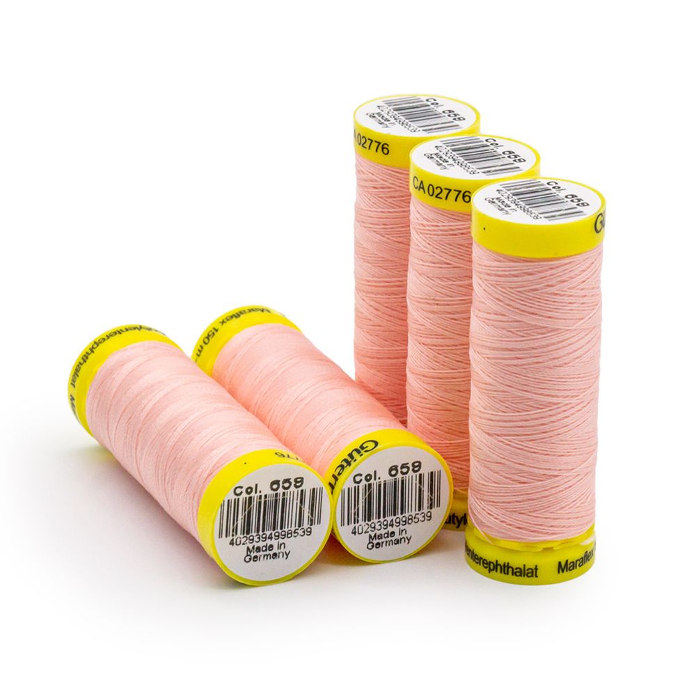 Нитки для трикотажа Gutermann Maraflex, 150м, 659 св.персиково-розовый, 5 катушек
