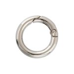 Карабин металл кольцо ⌀20.0 мм (28 мм), 10 шт, 04 никель, Gamma GH-220