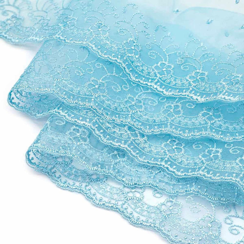 Кружево капроновое широкое 127 мм / 13.71 м, 0574-5002, цв.А783 св.лед