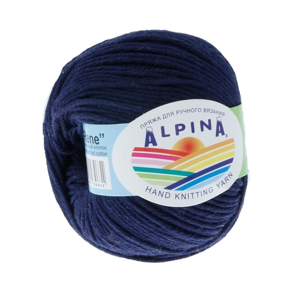 Пряжа Alpina Rene / уп.10 мот. по 50г, 105м, 521 т.синий