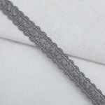 Тесьма отделочная вязаная 17 мм, 10 м, св.серый