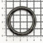 Карабин металл кольцо 32.0 мм (44х44 мм), чер.никель, 5 шт