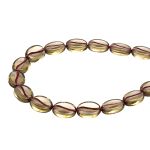 Бусины пластик 10х5 мм, 50 г, кофейное зерно, 11 прозрачное+медь, Astra&Craft, 7541