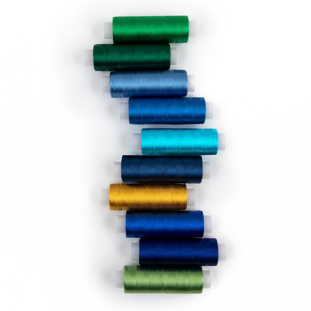 Нитки вышивальные Gamma V150/2, 10 цв. по 183 метра, Набор №3, Gamma V150/2, УЦЕНКА