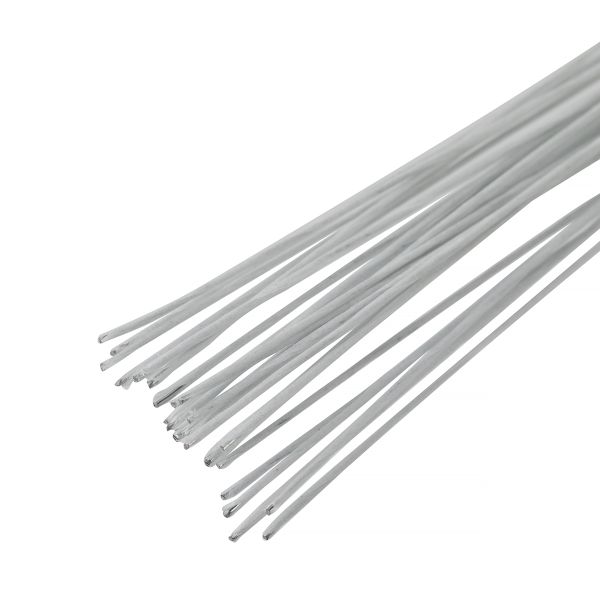 Проволока флористическая в оплетке ⌀0.55 мм, 5х30 шт, 40 см, 02 белый, Blumentag FIW-0.55