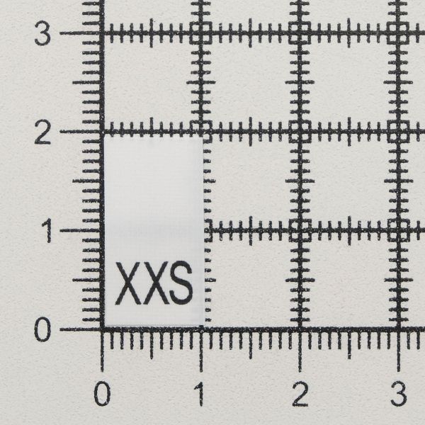 Этикетка-размерник, белый, 10х20 мм, 100 шт, XXS
