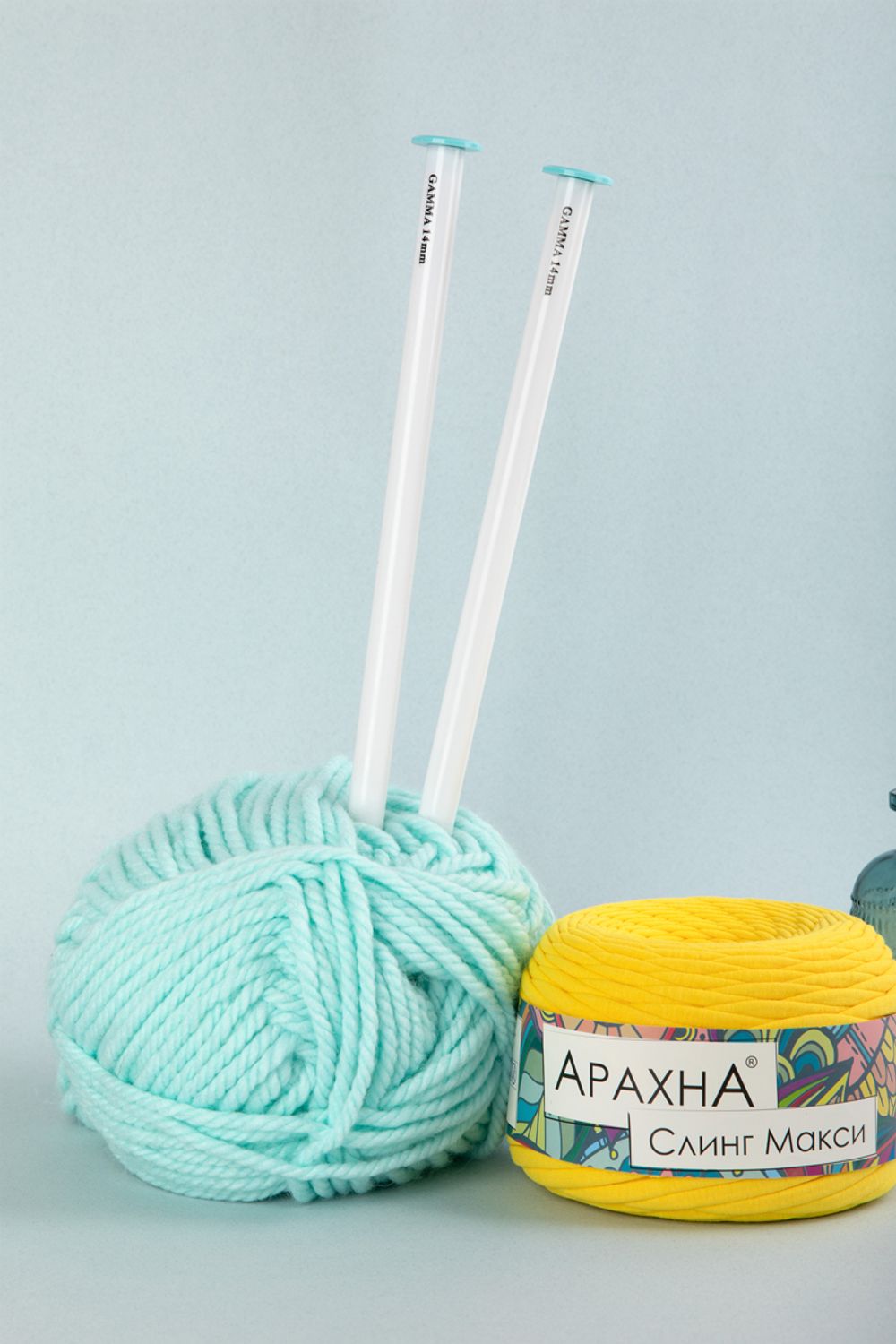 Спицы прямые большие пластик ⌀14.0 мм, 35 см, Gamma PKN2