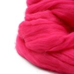 Шерсть для валяния мериносовая тонкая 100%, 100 г, цв.49 фуксия