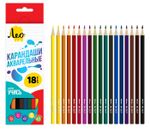 Карандаш акварельный в наборе заточенный 8х18 цв, Лео LNSWP-18