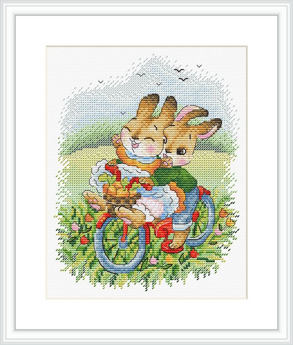 Набор для вышивания нитками МП Студия М-767, Прокачу с ветерком, 19х15 см