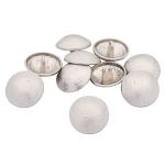 Пуговицы на ножке 28L=18 мм, металл, M.Silver (матовый серебристый), 10 шт, MP21