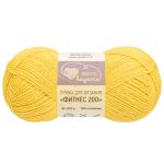 Пряжа Люблю вязать Фитнес 200 / уп.6 мот. по 50 г, 200 м, 344 желтый