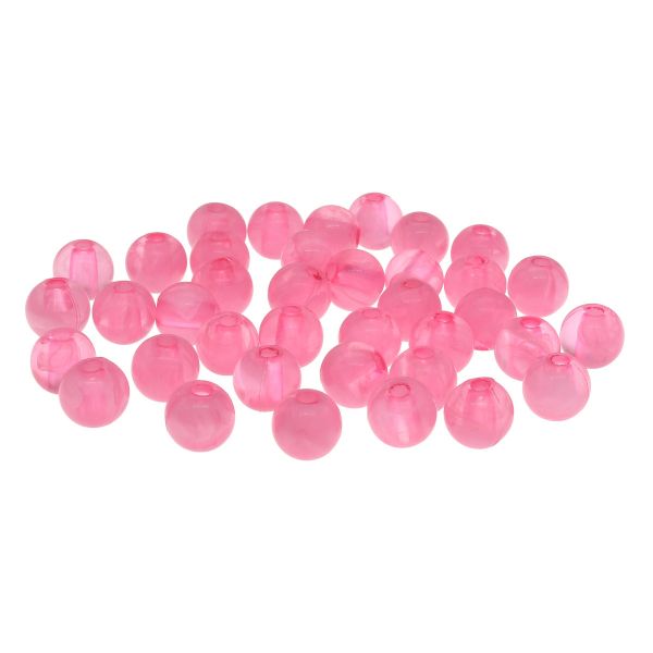 Бусины пластик ⌀8 мм, полупрозрачные, 20 г, 70±4 шт, Astra&Craft, 022 розовый