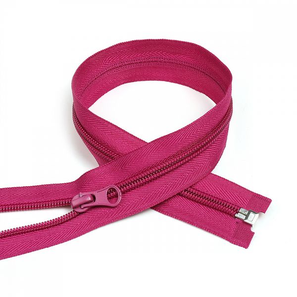 Молния спираль (витая) Т5 (5 мм) 1 зам., разъем., 60 см, цв.S258 яр.фуксия уп.50 шт