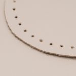 Заплатки пришивные из кожи, овал 6х8,2см с перфорацией, 2 шт, 100% кожа, 06 бежевый, 9114