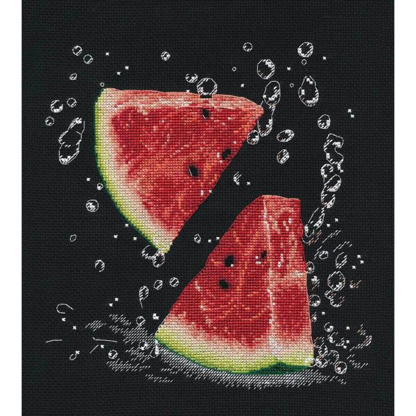 Набор для вышивания нитками Овен, Арбузный фреш 22х23см