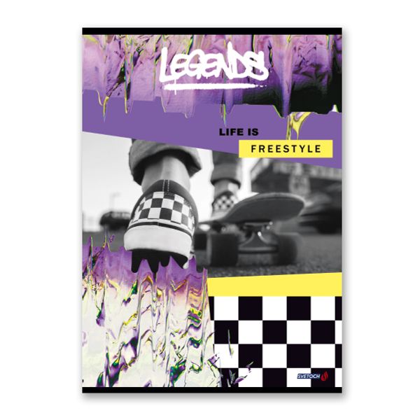 Тетрадь ученическая общая, A4 48 л. на скобе 65 г/м², белизна 100%, 6 шт, клетка, 000454 Точка опоры, Светоч 48ТСК4_0_2_1