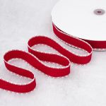 Тесьма (лента) окантовочная 28 мм / 91.44 метра, 5.075 г/пог.м, декоративная, 01 красный, 3Al360