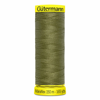 Нитки для трикотажа Gutermann Maraflex, 150м, 432 оливково-зеленый, 5 катушек