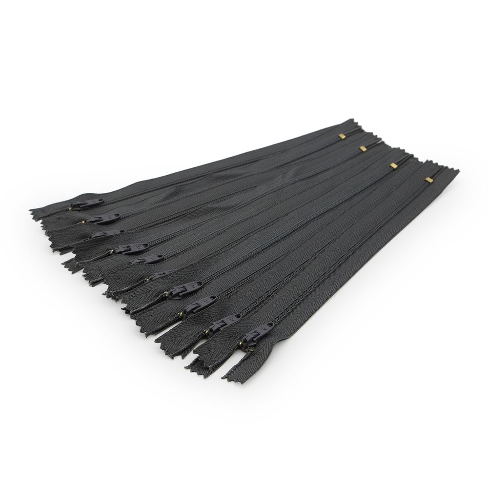 Молния спираль (витая) брючная Arta Т4 (4 мм) 1 зам., н/раз., 20 см, цв. 301 графит, уп.10 шт