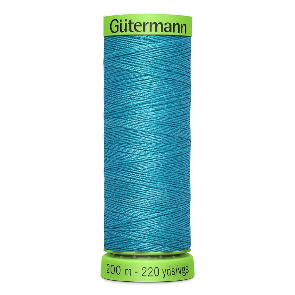 Нитки для тонких тканей Gutermann Extra Fine 150, 200м, 332 насыщенный бирюзовый, 5 катушек