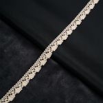 Кружево вязаное (тесьма) 15 мм / 13.72 метра, хлопок, неотбеленный, 3AR3367