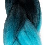 Украшение для волос "Канекалон" 60±3 см, 1 шт, №05 яр.голубой, чёрный, Cherry Mary, TH07050