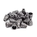 Наконечник для шнура металл колокол ⌀4,5/9 мм, 14х13 мм (чер.никель), 20 шт