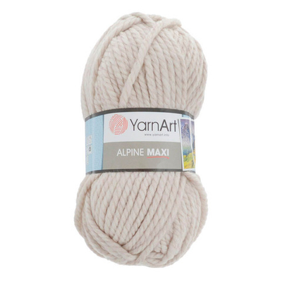 Пряжа YarnArt (ЯрнАрт) Alpine Maxi / уп.2 мот. по 250 г, 105м, 665 суровый