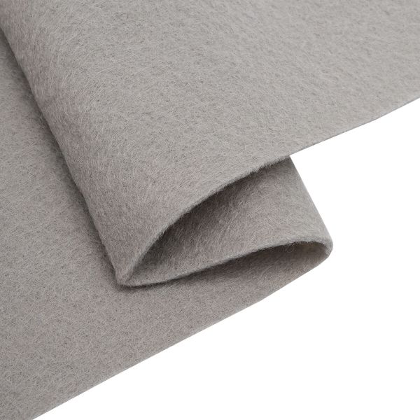 Фетр листовой мягкий 1.2 мм, 20х30 см, 100% п/э, 2 шт, цв. св. серый, 23227