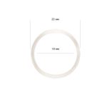 Кольца для бюстгальтера пластик ⌀20.0 мм, прозрачный, 100 шт