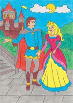 Картина по номерам Фрея, Сказочная пара 29.5х20.5 см