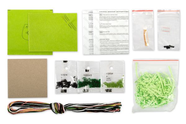 Набор для вышивания бисером Klart, брошь Тираннозавр, 5,5х7 см