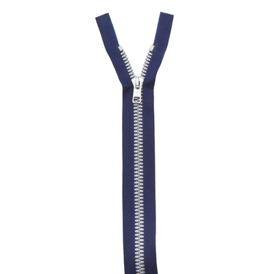 Молния трактор Arta Т6 (6 мм) 1 зам., разъем., 60 см, Decor, цв. 044 т.синий / 991 алюминий, уп.5 шт