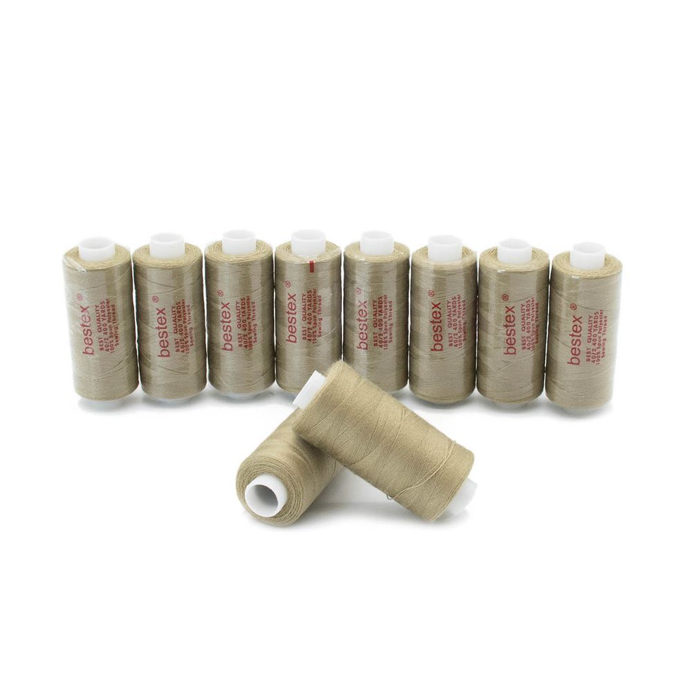 Нитки швейные бытовые Bestex 40/2, 365 м (400 ярд) / 10 кат., 233 бежево-пепельный