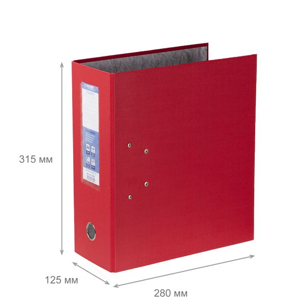Регистратор PVC 125 мм, 15 шт, Classic A4 арочный механизм, красный 251543, Expert Complete