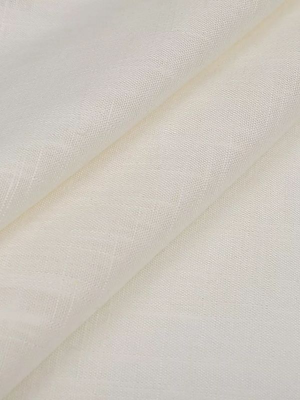 Льняная ткань 190 г/м², 140 см / 2 метра, TBY.Li.1002.01, 01 теплый белый