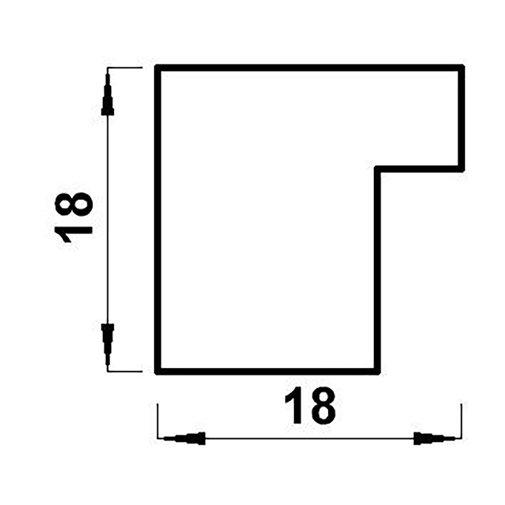 Рамка для картины (фото) пластик с оргстеклом 20х20 см, белый, Gamma ПРК-20