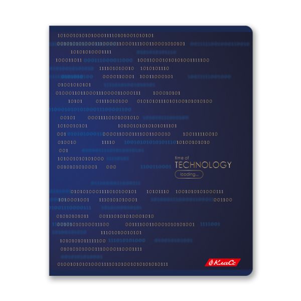 Тетрадь ученическая общая, тиснение фольгой, A5+ 96 л. на скобе, белизна 100%, 5 шт, клетка, 000347 Техно, Светоч 96ТСК5_6_3_1